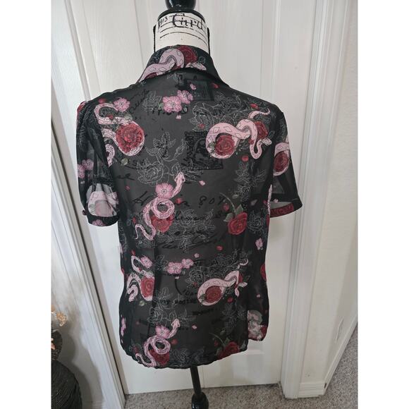 Hell Bunny Mesh Snake Top Size L - Picture 4 of 7